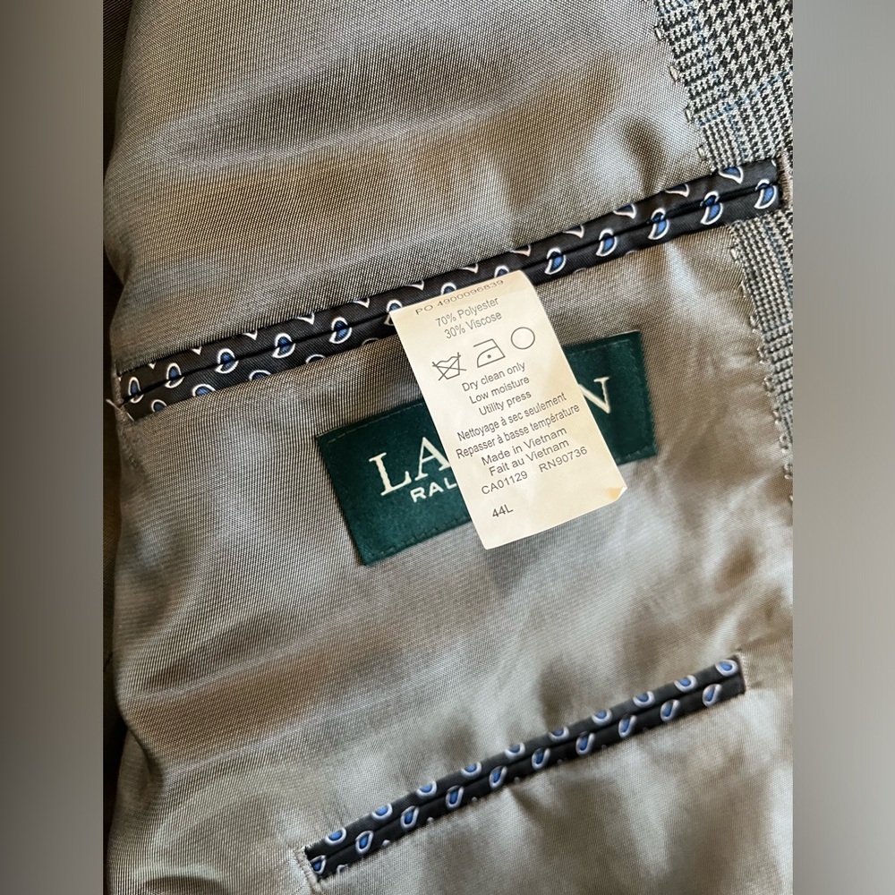 Vintage 1990s Lauren Ralph Lauren Men’s Suits Size 44L - Picture 8 of 9